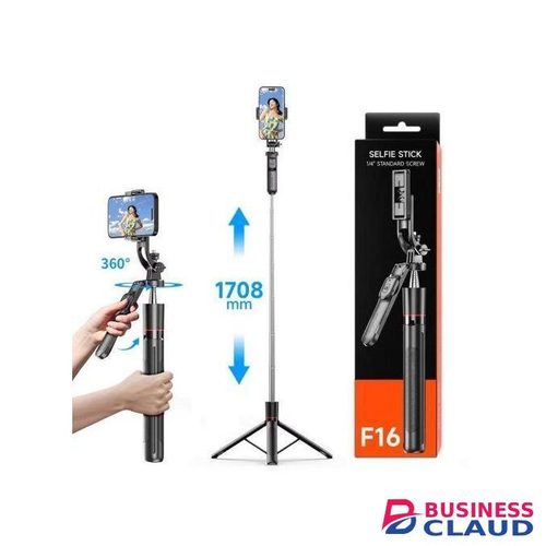 F16 Selfie Stick 1.7m Stainless Steel Rod Tripod Stand, 360 Tripod Rotation