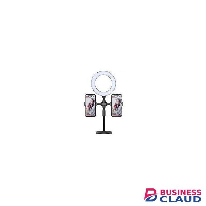 Ring Light with 2 Phone Stands, Dimmable Selfie Ring Lights with 3 Color Modes different Brightness Levels, LED Desk Circle Ringlight for Live Streaming, Vlogging, Makeup and Video Recording