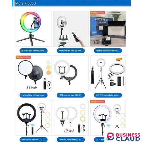 RL-14 LED Selfie Ring Light Kit – 3 Color Lighting with Adjustable Tripod for Makeup and Video Use