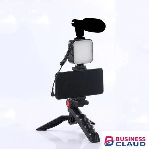 AY-49 RGB Studio Video Recording Kit with Multi-Color LED Light, Tripod Stand & High-Sensitivity Mic
