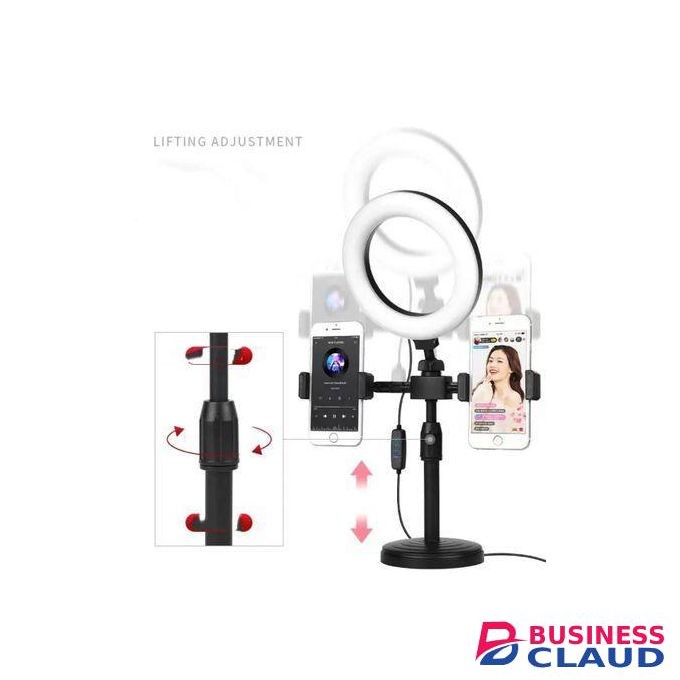 Ring Light Phone Stand with 3 Color Fill Light – Stable Base for Makeup, Video & Streaming Durable ring light with phone holder, 3 lighting modes, and strong base for clear visuals.