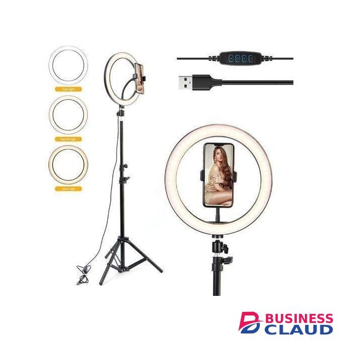 Gen 12 Inch Selfie Ring Light With 2.1M Tripod Stand And Cell Phone Holder For Live Stream/Makeup 12", 12INCH RINGLIGHT