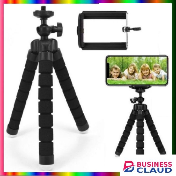 Tripod Stand For Smartphone Selfies + BT Earbuds, Watch, Cap