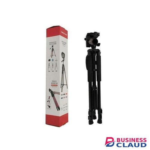 Black Tripod 3366 For Beginners And Professionals With Telescopic Legs, Swivel Head, And Quick Release Plate