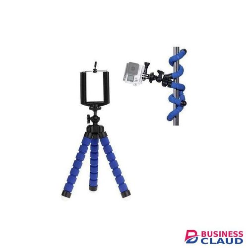 Flexible Tripod Stand with Phone & GoPro Mount - Portable, 360° Rotating, Anti-Slip Grip