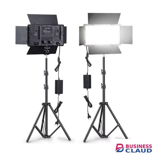 Professional LED Video Light Kit With Stand - 2 U600 Panels With Tripods