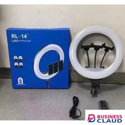 RL14 Professional LED Ring Light Kit 14 Inch Stepless Dimming 3 Color Modes with Adjustable Stand for Makeup & Photography