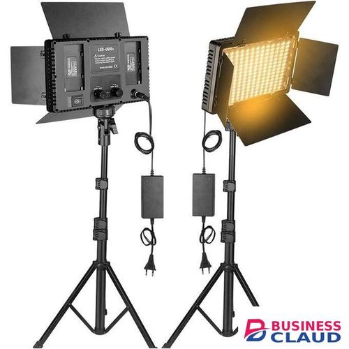 U600 LED Video Light Kit (2-Piece) – 2.1m Tripods, Bi-Color Dimmable Lighting For Professional Shoots