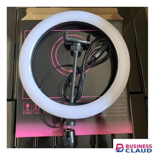 Enhanced 10-Inch Dimmable LED Ring Light with 2.1M Stand for Professional Photography & Blogging