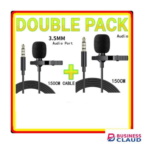 Double Professional Lapel Microphone For Smartphones,Camera High Quality Audio Capture
