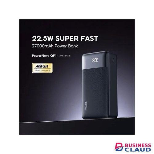 Oraimo PowerNova QF1 27000mAh 22.5W Super Fast Charging Power Bank with Dual Output, Built-in Safety Protection, LED Indicator, Universal Compatibility & Durable Design