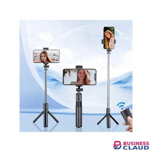 Portable Selfie Stick Phone Tripod with Wireless Remote Extendable Tripod Stand 360 Rotation Selfie Stick with Light