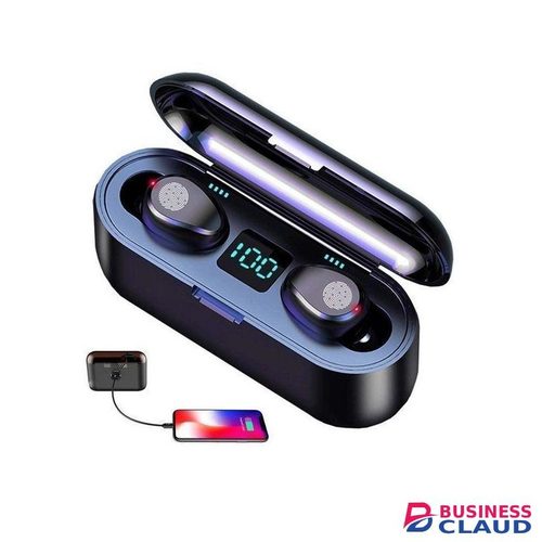 2 (Two) F9 Earbuds Bluetooth Earphone 2000mAh Power-banks