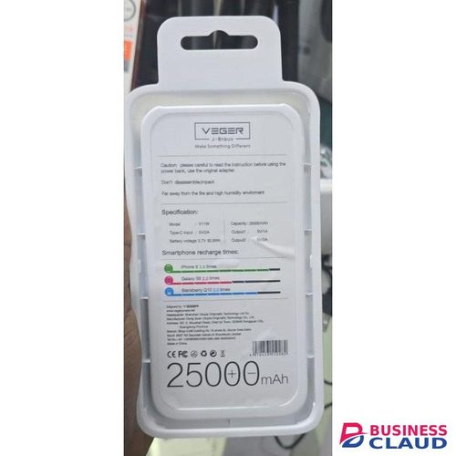 VEGER 25000mAh Mobile Charging Bank for All Devices