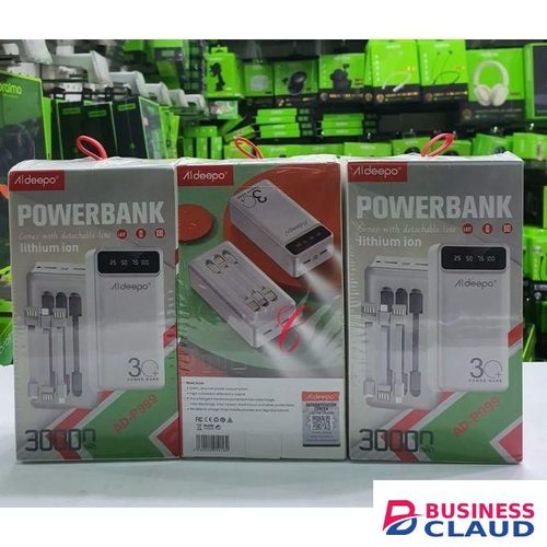 Aldeepo AD-PD999 30,000mAh power banks with 3 cables