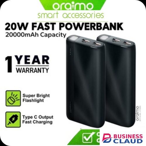 Oraimo SmartPhone Accessories Highly Portable Fast Charging Powerful Powerbank 20000mAh