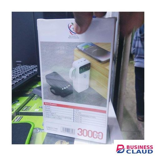 TF Ultra High-Capacity 30000mAh Power with Digital Display, Multiple cable outputs & Fast Charging, with Dual USB Output & Type-C Input