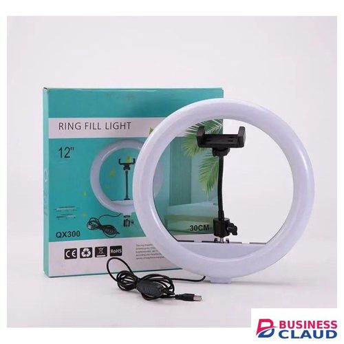 12-Inch Ring Light with Tripod Stand and Phone Holder for Live Video, TikTok, and Makeup Tutorials