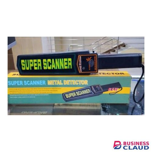 High Sensitivity Hand Held Metal Detector Leather Case On Handle, With Battery Included Alarm Mode -Sound, Vibration & Led Lights For Malls, Airports, Railway Stations, Banks