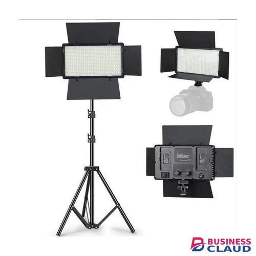 LED-U600 Video Light With Tripod Stand – 3200K To 5600K Dimmable Brightness, One Pack For Vlogging