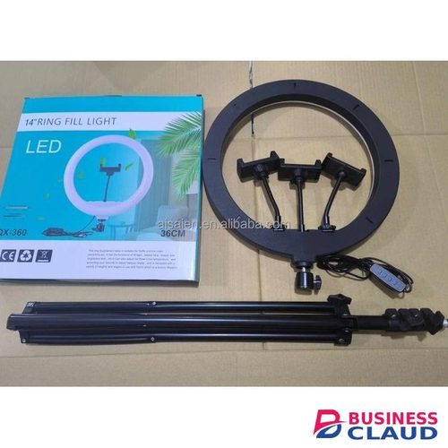 LED X-360 Ring Light 14" With Tripod And Phone Holder For Selfie Videos, Daily Vlogging And Product Close-Up Shots