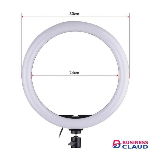 12-Inch LED Ring Light QX300 USB Powered Dimmable Adjustable Brightness Color Temperature Stand Phone Holder for Video Recording Makeup Tutorials
