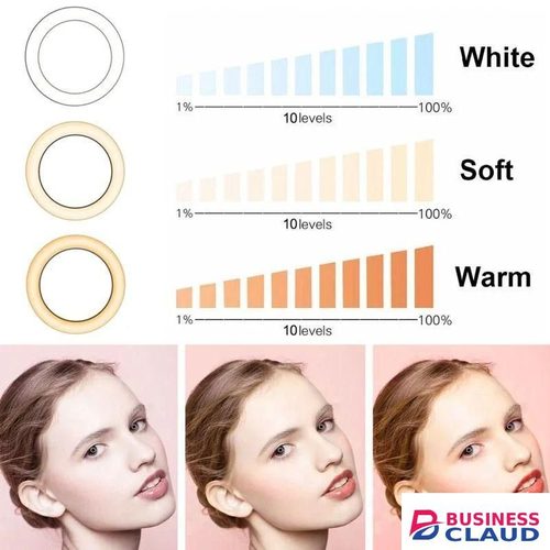 Portable 10 Inch LED Ring Light – Adjustable Lighting for Videos