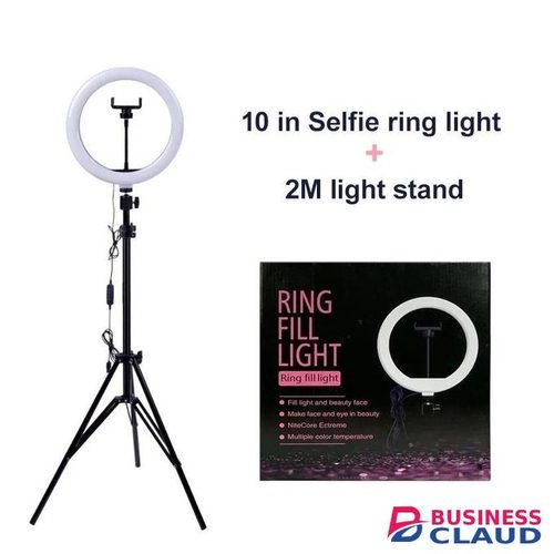 10-Inch LED Ring Light with 2.1m Tripod for Perfect Selfies and Content Creation
