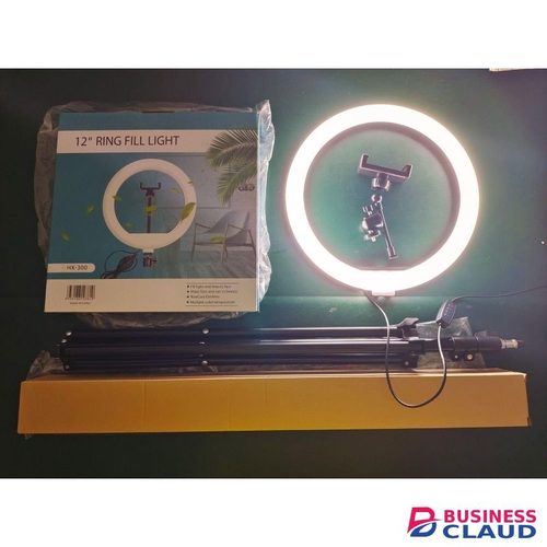 12-Inch LED Fill Light with 32cm Beauty Selfie Ring and Tripod 210cm