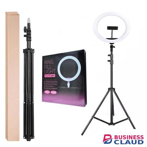 Dimmable Desk Makeup LED Ring Light 10" with Tripod Stand & Phone Holder for Live Streaming & YouTube Videoyy