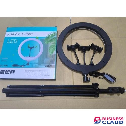14" Ring Light with Adjustable Tripod for YouTube, Zoom, Vlogging