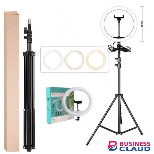 32cm Circular LED Beauty Ring Light with 12-Inch Photography Fill Light and Tripod