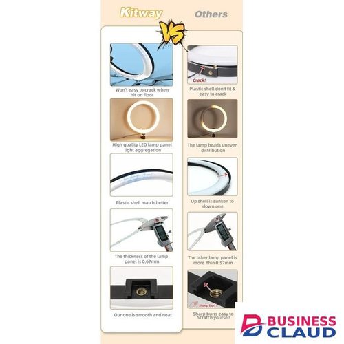 10-inch LED ring light with tripod stand and remote control