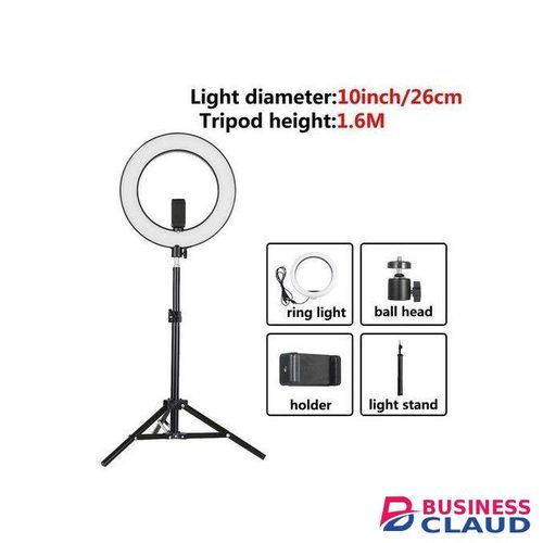 10inch/26cm Dimmable Ringlight Led Ring Light With Tripod Stand For Live Selfie Photography Aro De Luz For Tik Tok Maquillaje