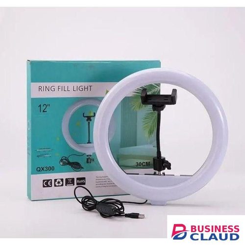 12-Inch LED Fill Light & 32cm Beauty Selfie Ring Light with Tripod Stand 210cm