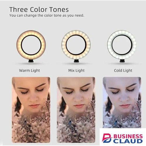 14" LED Ring Light With Height Adjustable Tripod And Phone Holder For Makeup Tutorials And TikTok
