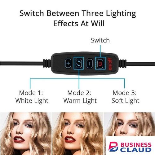 10-Inch LED Fill Light & 25cm Beauty Selfie Ring Light with Tripod Stand 200cm