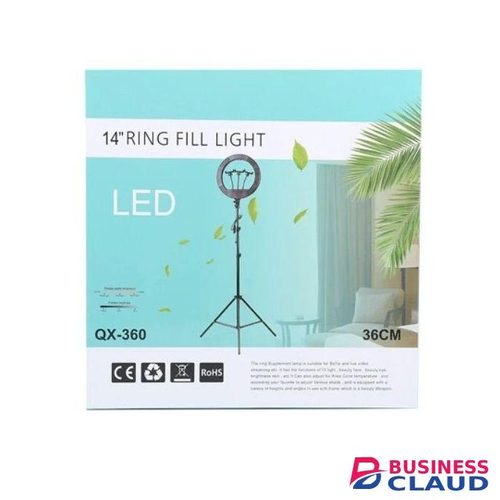 14-Inch LED Ring Light with Adjustable Color Temperature and Tripod Stand for Makeup Tutorials