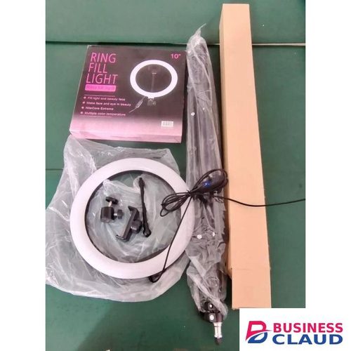 10-Inch LED Ring Light with Tripod Stand, Adjustable Brightness, 3000K-6500K Color Modes & Remote Control