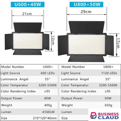 LED-U600 Adjustable LED Light Panel With Tripod Stand For Photography And Filming