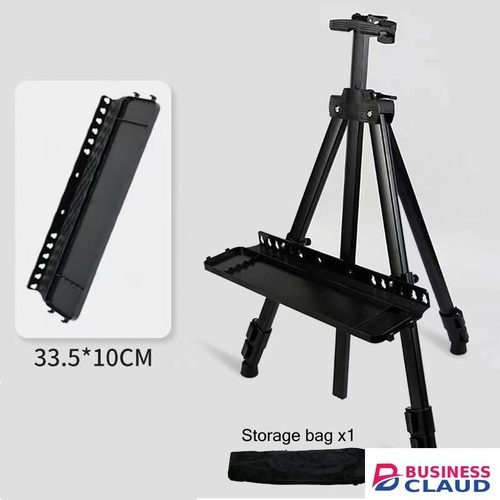 Adjustable Height Aluminum Metal Easel Stand, Fine Art Painting Tripod with Tray