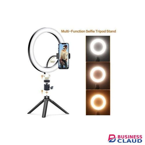 10" LED Selfie Ring Light Circle Fill Light Dimmable Round Lamp Makeup Photography RingLight
