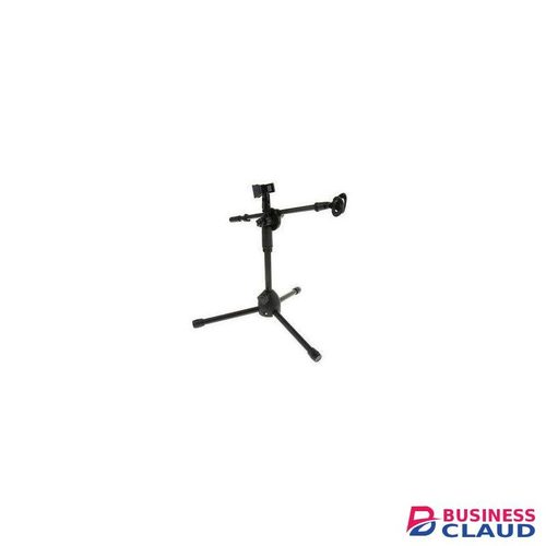 Bnk Music Adjustable Tripod Base Microphone Stand, With 2 Mic Holders