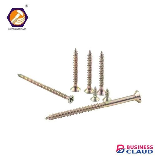 Flat Head Chipboard Screw – 5×75 mm – Yellow Zinc – 250 pcs/box