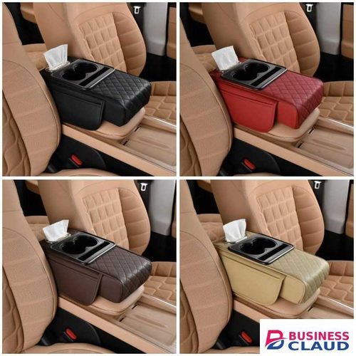 Auto centre console armrest cushion with 2 cups holder,Phone Holder, Tissue Holder, and Side storage