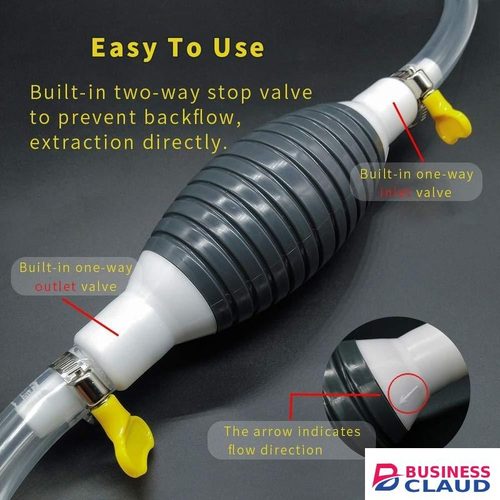 Portible Portible Multifunction Liquid Sucker, Fuel Transfer Pump Manual, Gas Gasoline Petrol Oil Liquid Water Fish Tank with 2M Syphon Hose, Siphon Pump for gasoline and other liquid water