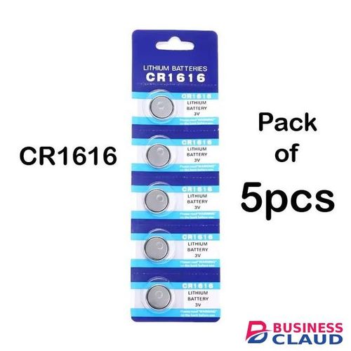 5PCS CR1616 Battery 3V Lithium (CR 1616 / Batteries CR1616 / DL1616 / ECR1616) For Computer Motherboards,Remotes,LED Lights,Glucometers,Toys,Car Key,Scales