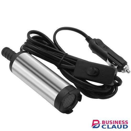 Car Oil Suction Transfer Pump Diesel Fuel Water DC 12V Electric Stainless Steel 38MM Transfer Suction Submersible Pump Refueling Tool Built-in Filter