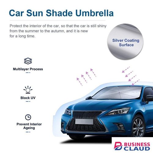 Portable/ Foldable Sunshade for Car Windshield/ windscreen Dashboard Shield for Your Vehicle - Auto Shades for UV Rays and Sun Screen Protection