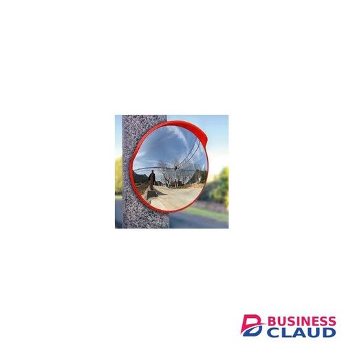 Convex Polycarbonate Mirror For Indoor And Outdoor Use, Complete With Fitting